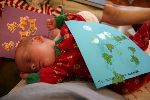 Oliver and his card from Ellie