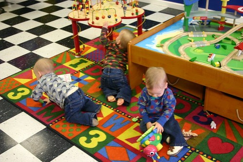 Playing at the salon