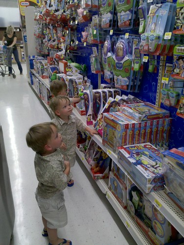 In Walmart, at the Toy Story aisle
