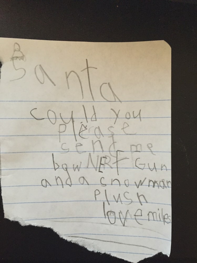 Miles's Santa letter